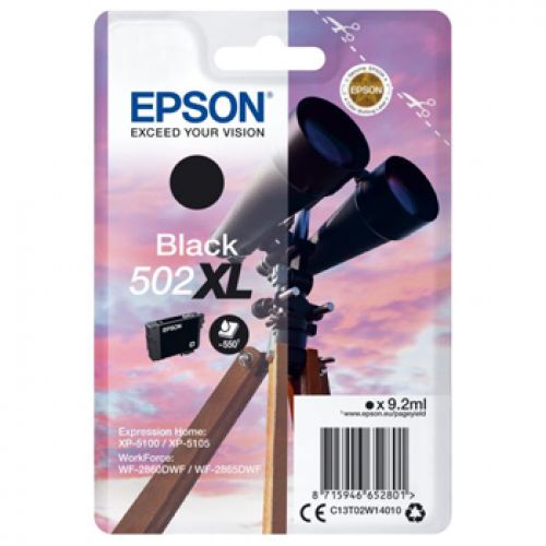 Tinteiro Expression Home XP5100 Nº502XL Preto , Epson , EPST02W14010 , 8715946652801